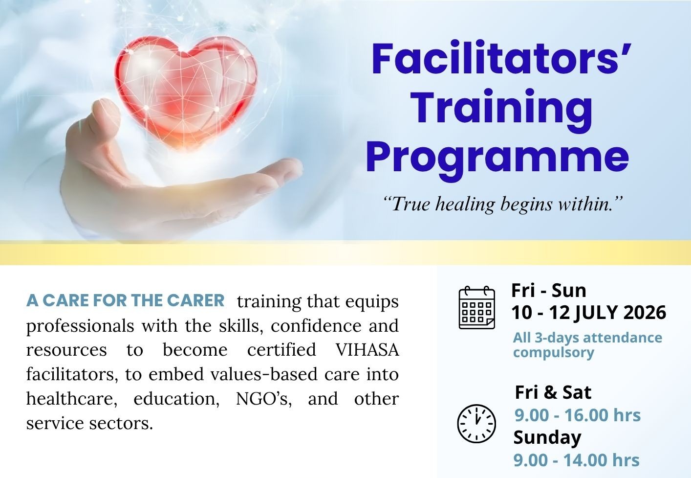 VIHASA Facilitators’ Training Programme